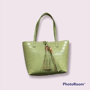 Green Snake Pattern Tote Bag/purse